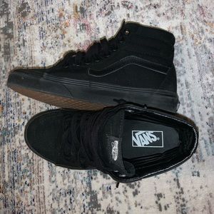 all black high top vans